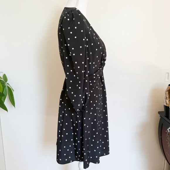 River Island Black Polka Dot Dress – Silky & Flattering Fit - Picture 5 of 10